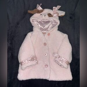 Adorable Pink Kids Coat with Bow Accents